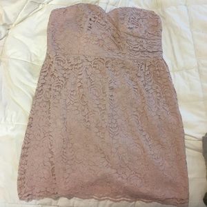 NWT David’s Bridal pale pink lace dress.